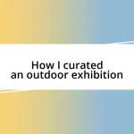 How I curated an outdoor exhibition